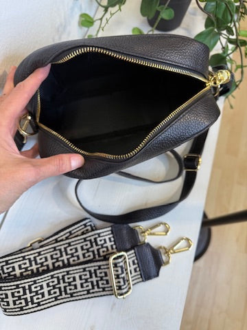Mini bag con tracolla in pelle