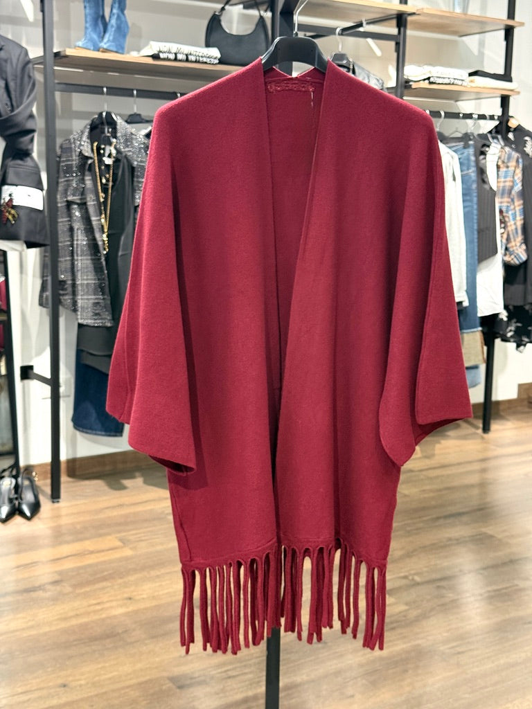 Cardigan lungo con frange