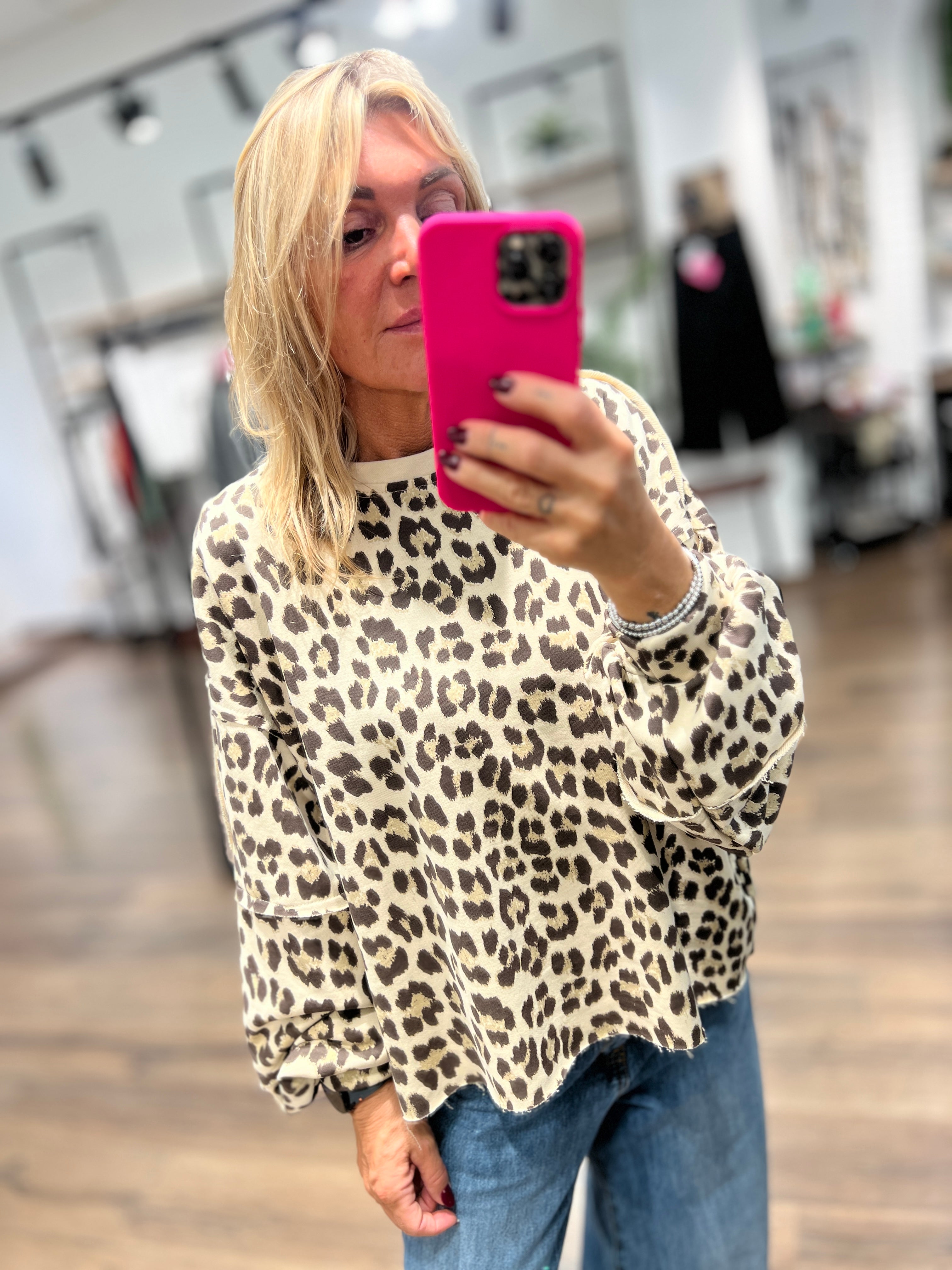 Felpa con fantasia animalier