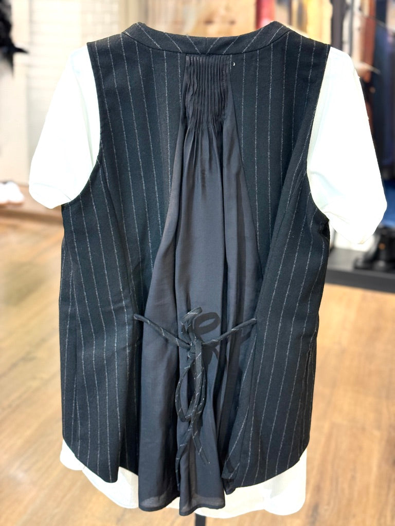 Gilet in tessuto gessato