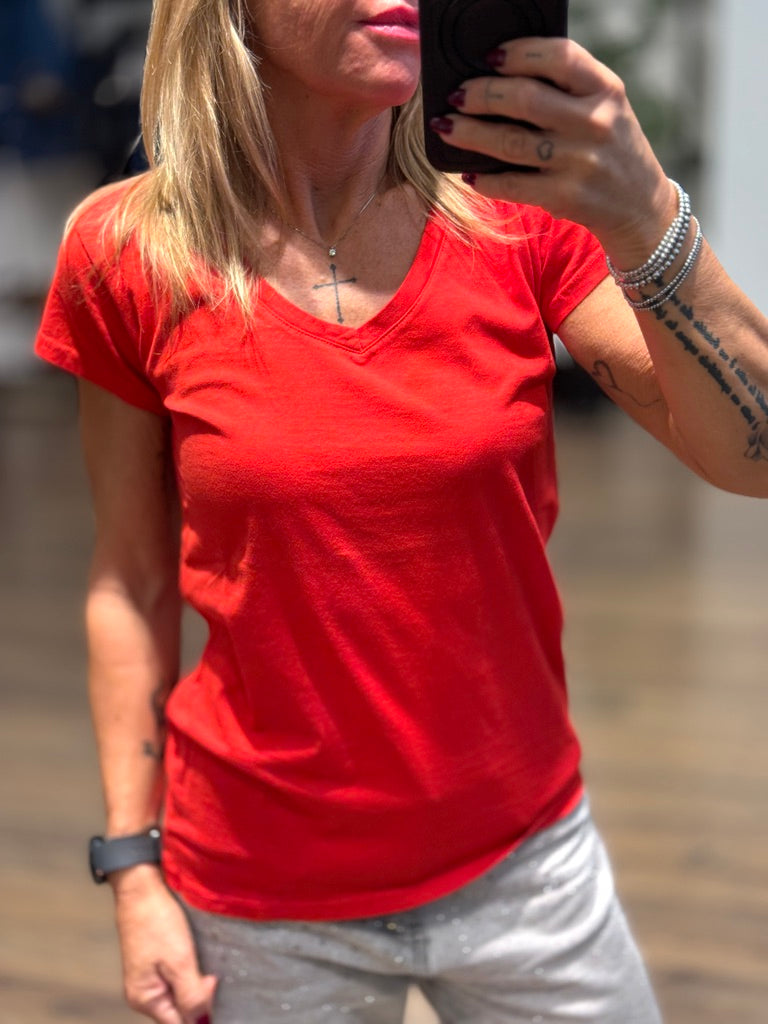 T-shirt scollo a V