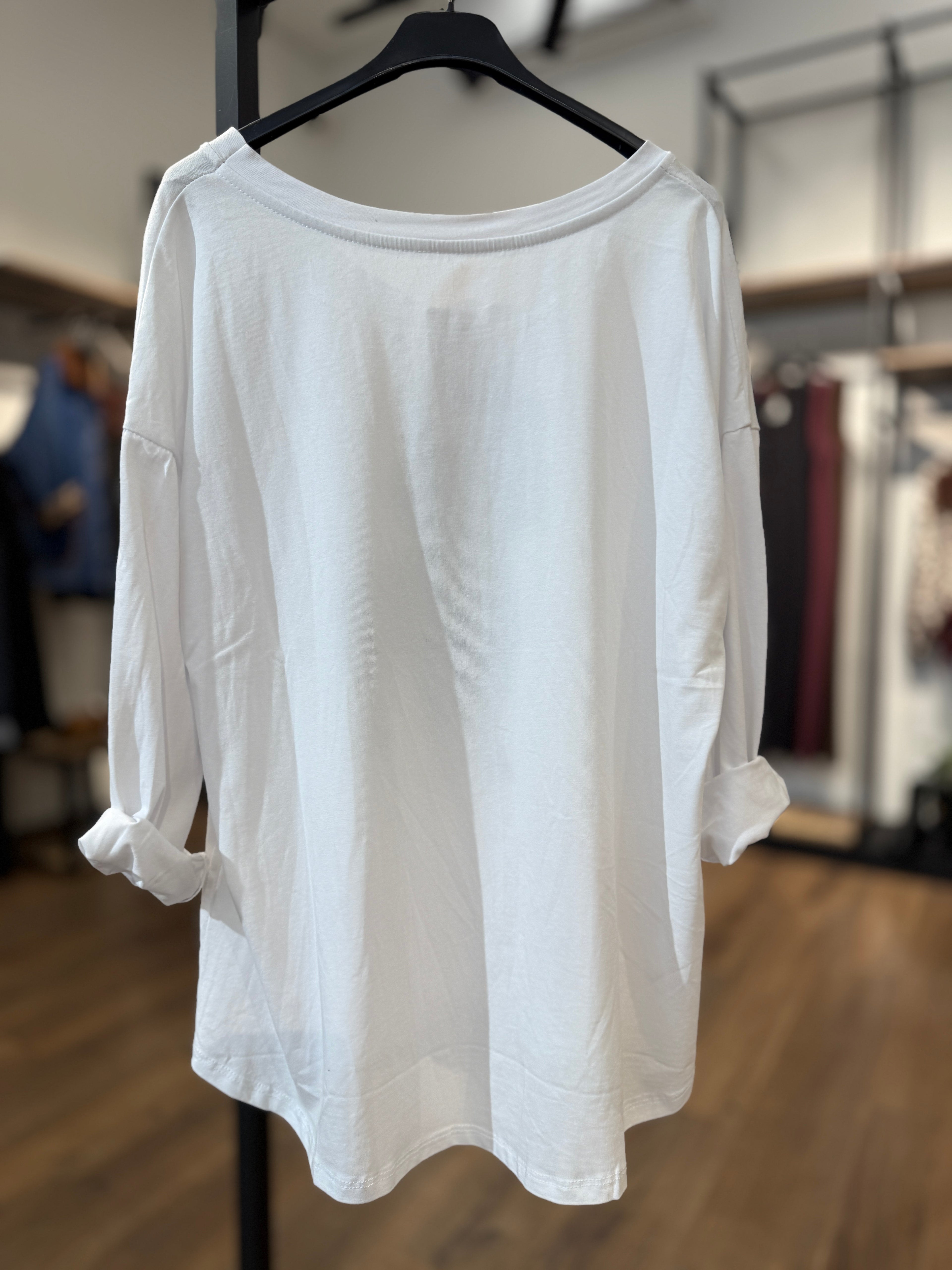 T-shirt manica lunga con stampa bassotto