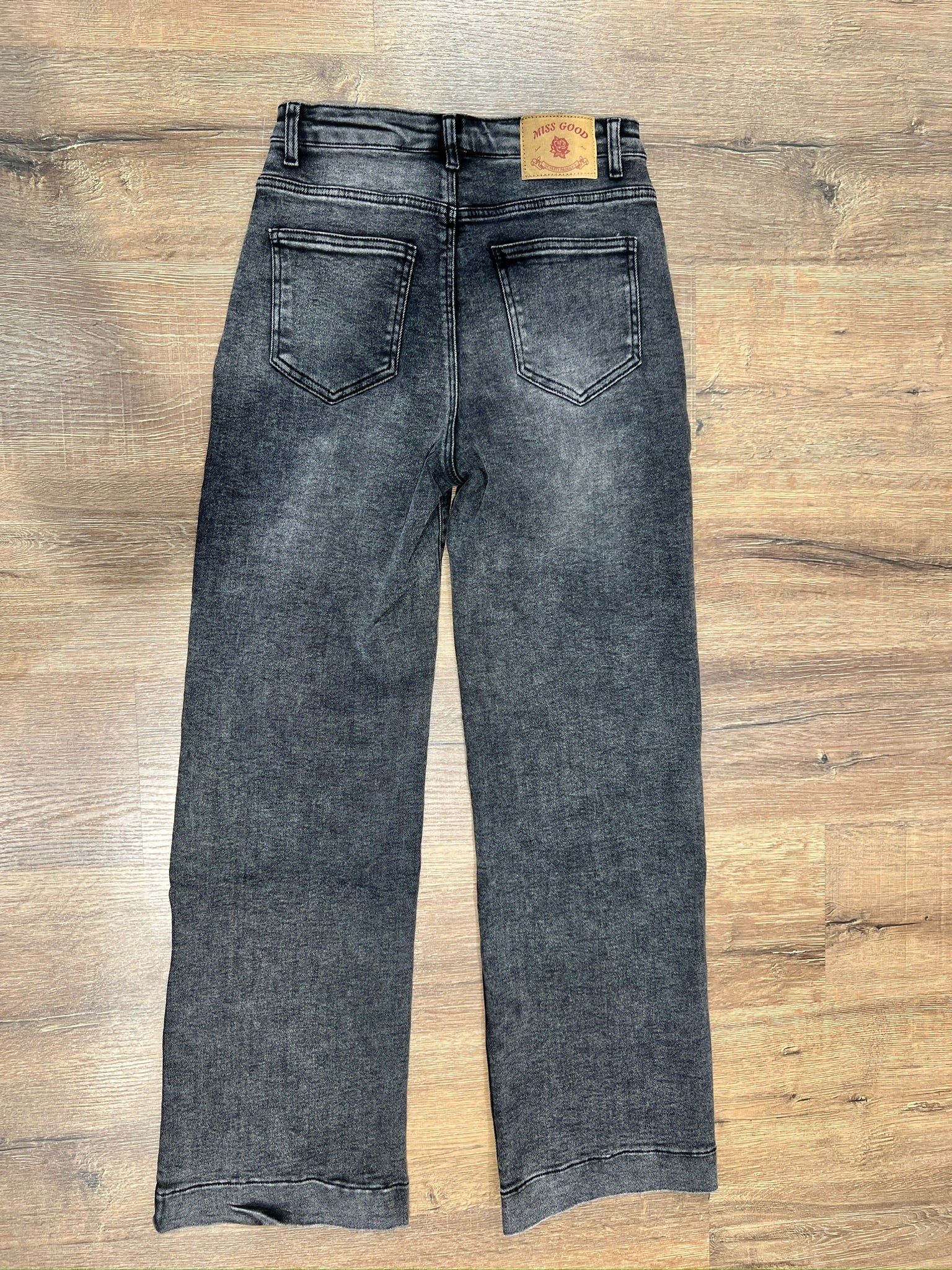 Jeans a gamba larga grigio scuro