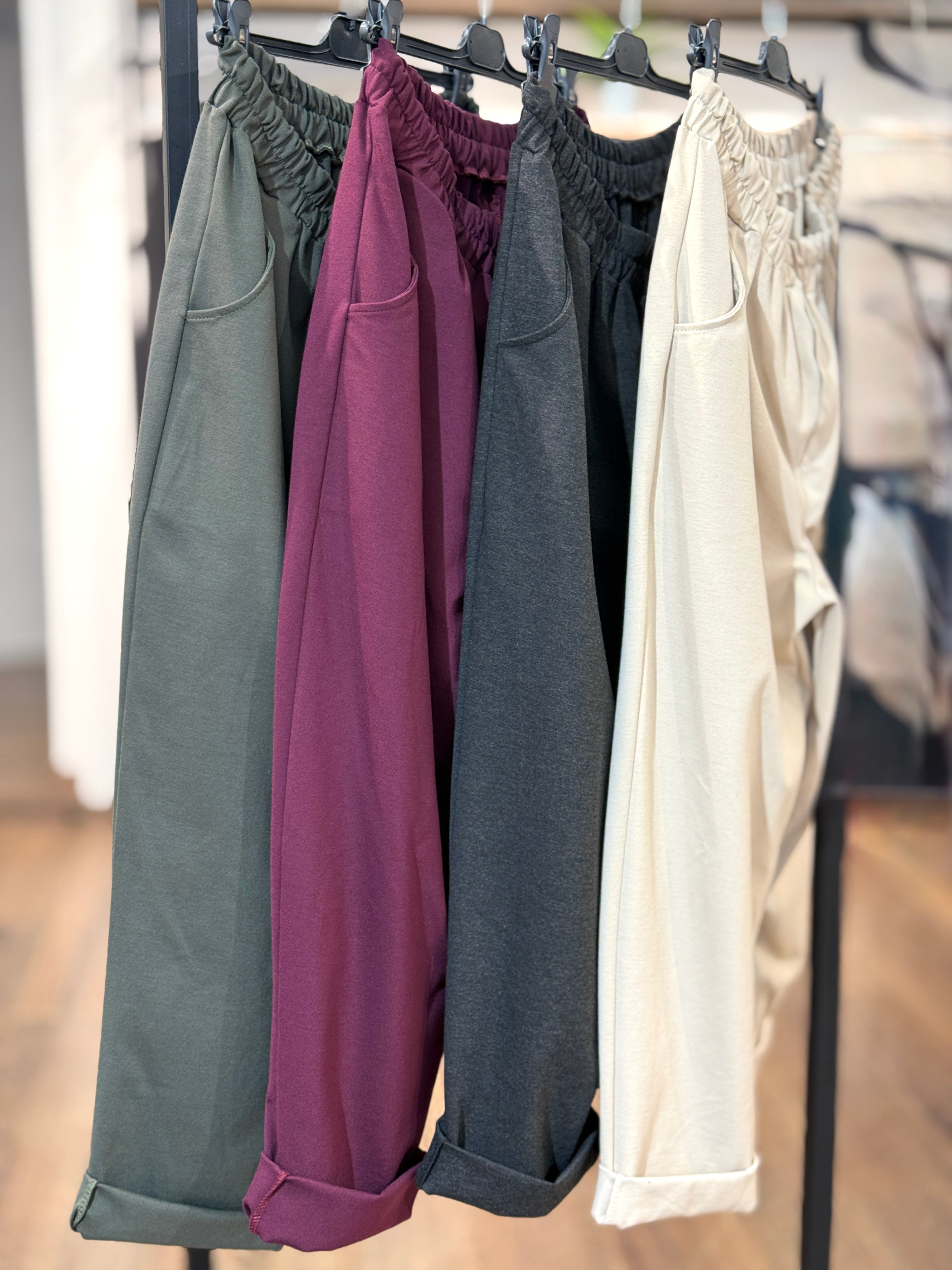 Pantalone in punto milano linea comoda