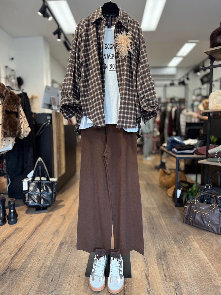 Pantalone calda viscosa con laccio