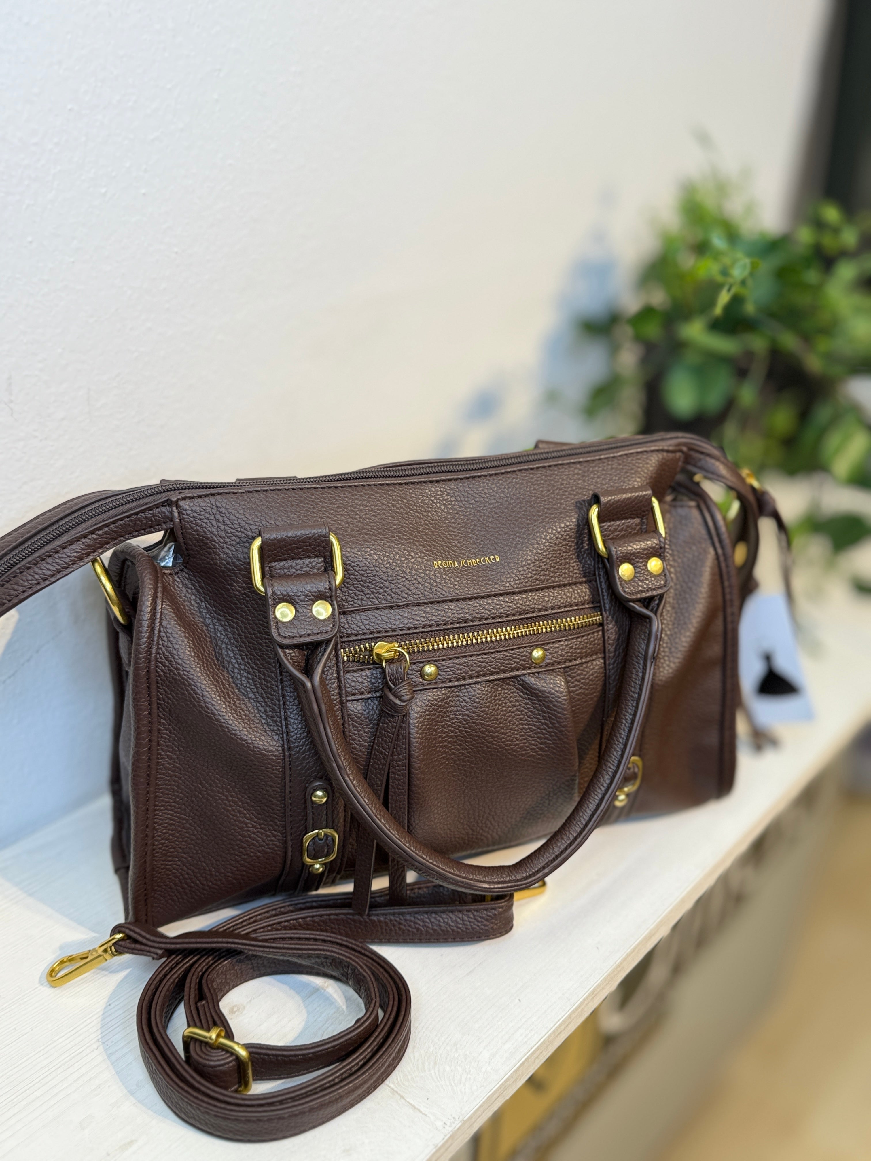 Borsa con tracolla in ecopelle