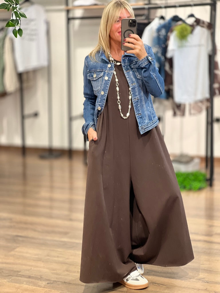 Giacca in denim sfiancata con brillantini