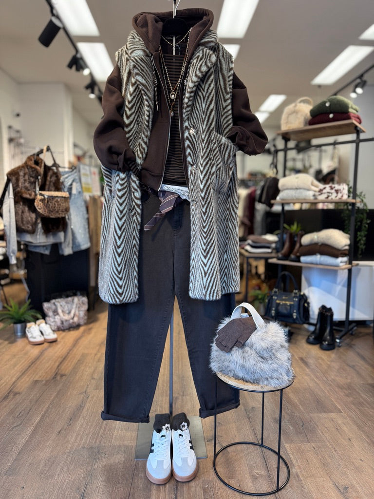 Smanicato in ecopelo lungo