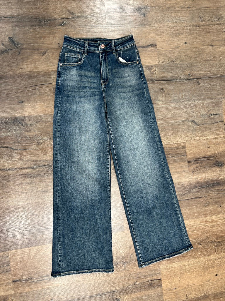 Jeans a palazzo slavato
