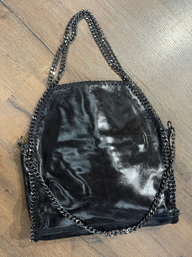 Borsa in pelle con catena