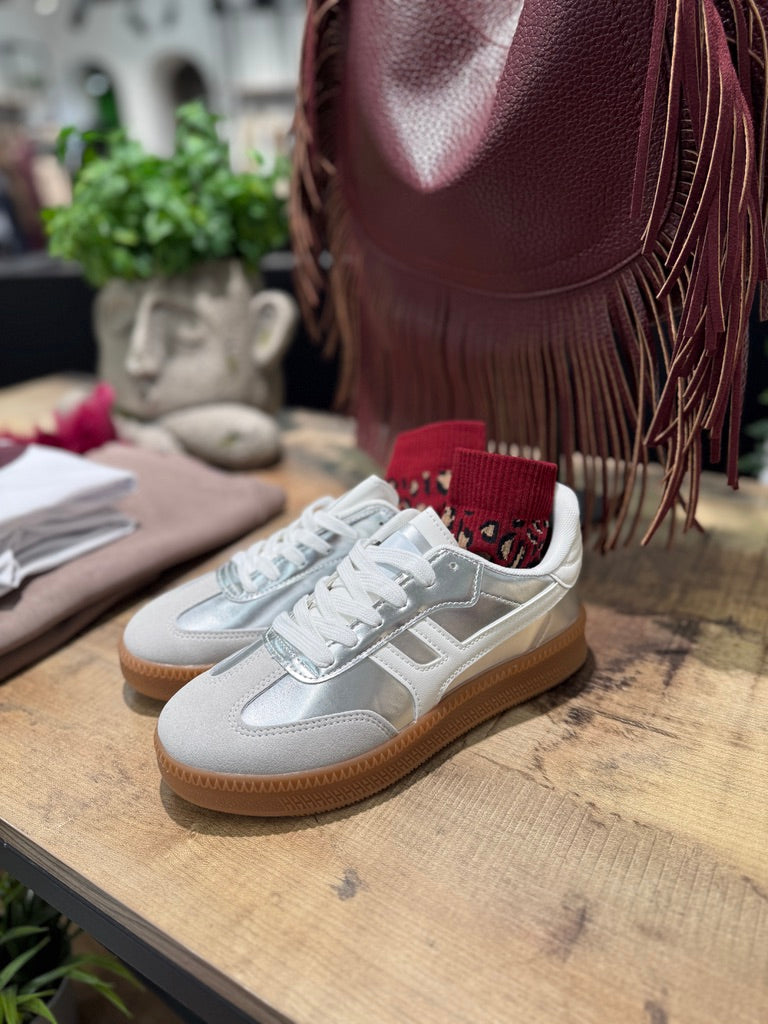 Sneakers inserti argento