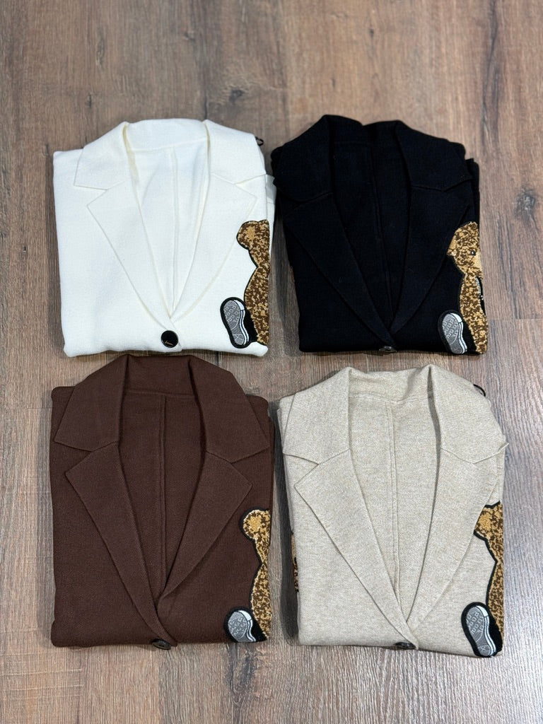 Cardigan con orsi