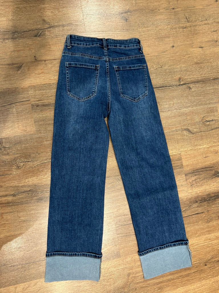Jeans con risvolto
