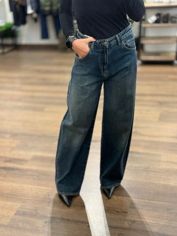 Jeans palazzo slavato