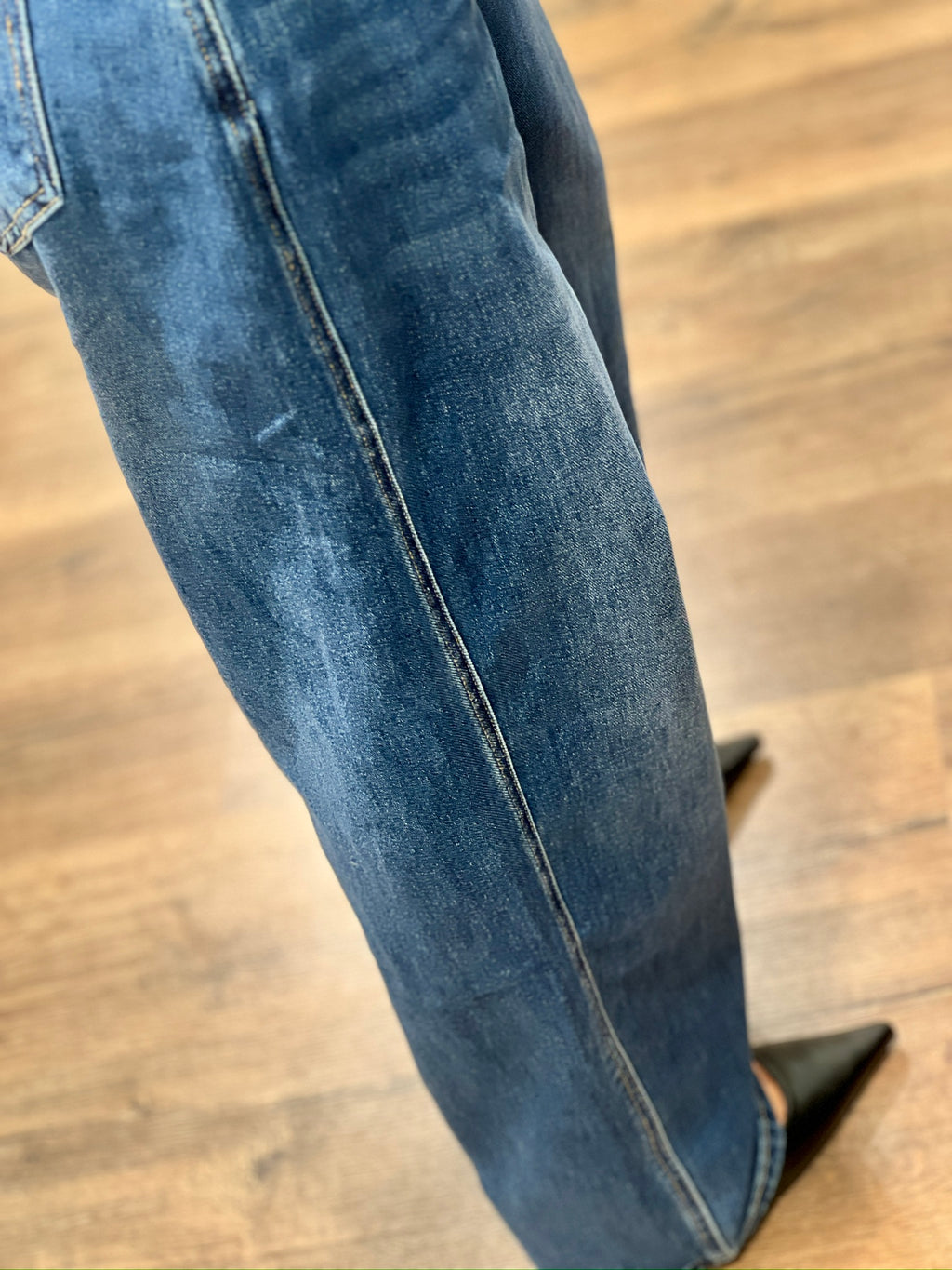 Jeans baggy blu slavato