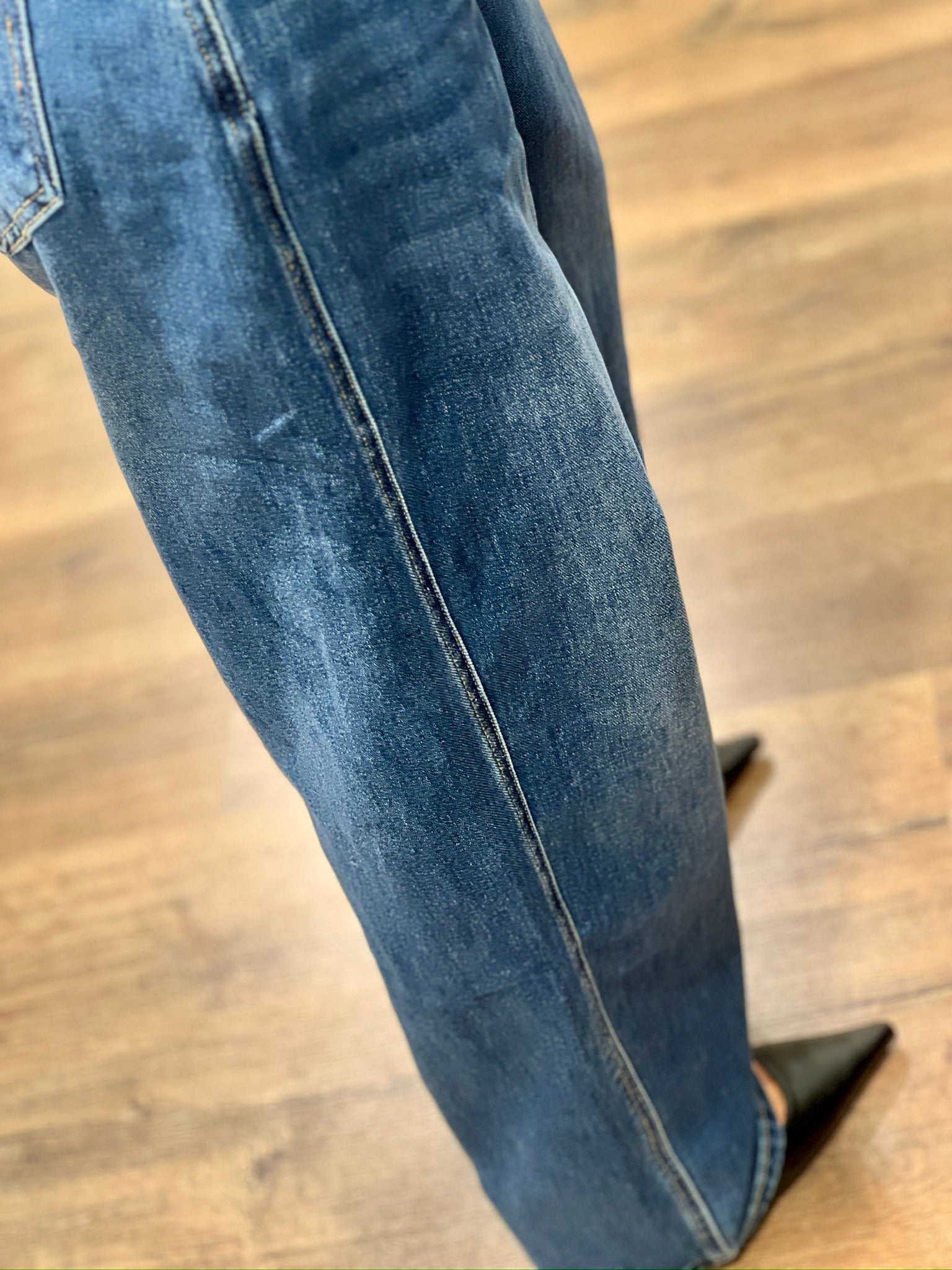 Jeans baggy blu slavato