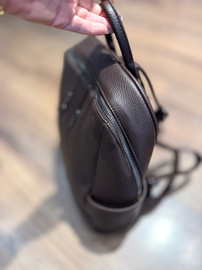 Zaino con doppia zip centrale