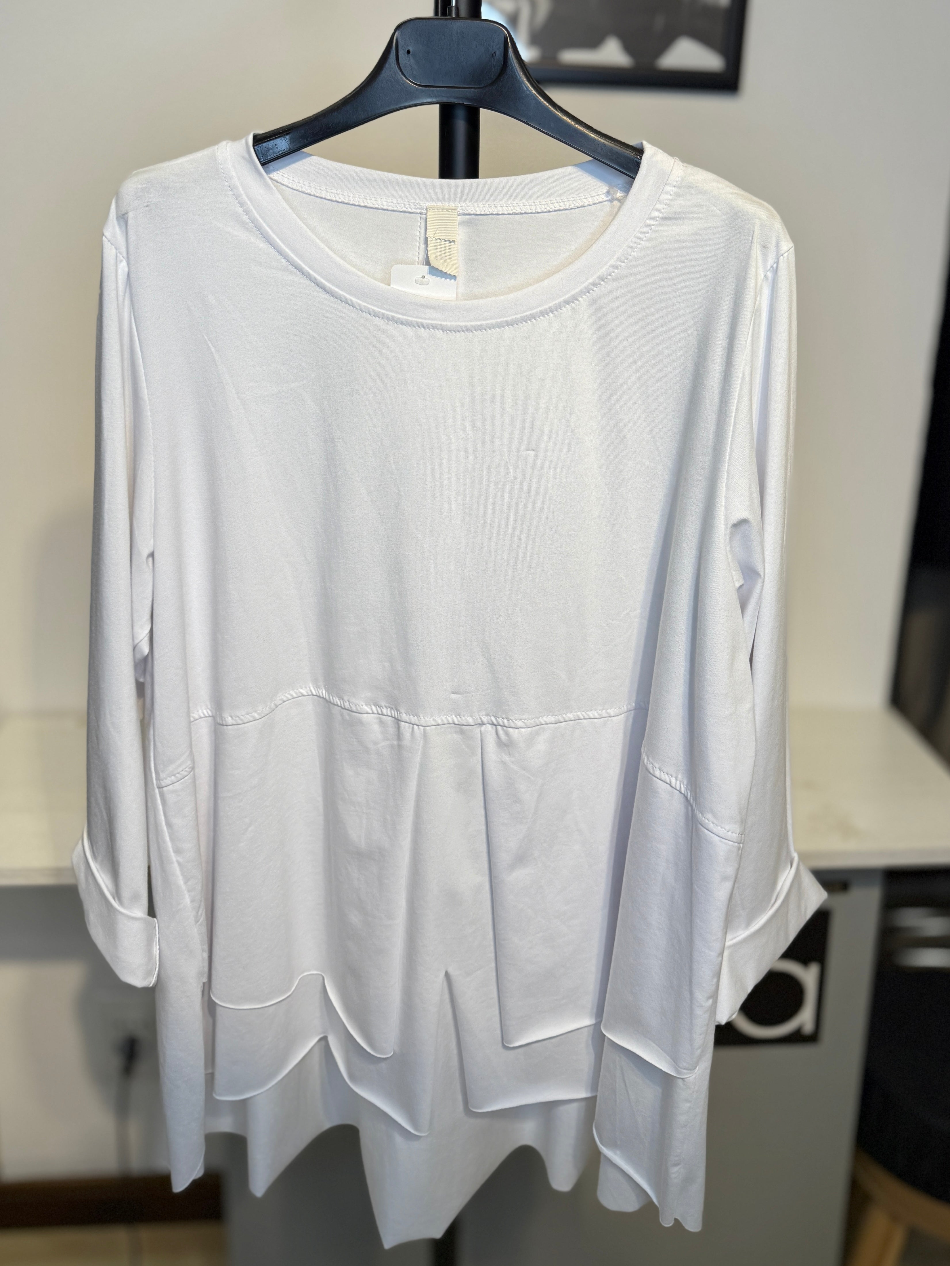 T-shirt manica lunga con spacco