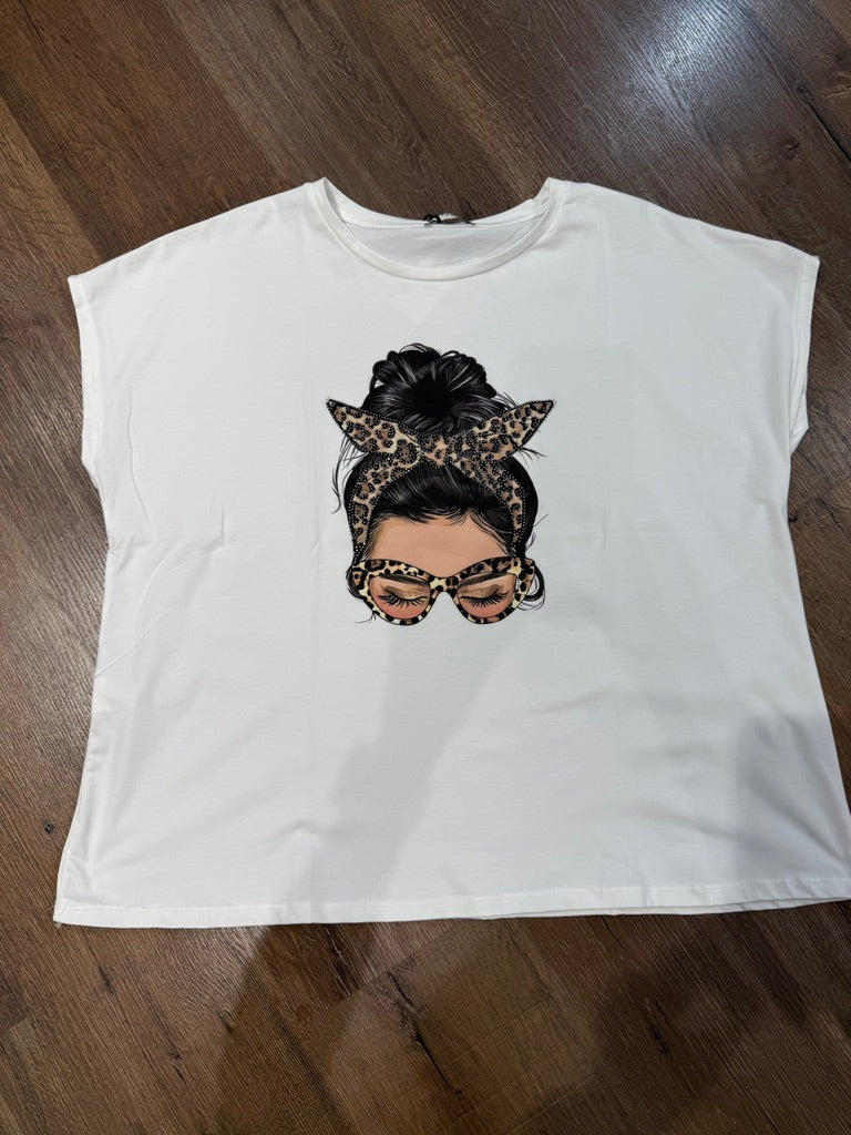 T-shirt con stampa  PIN-UP