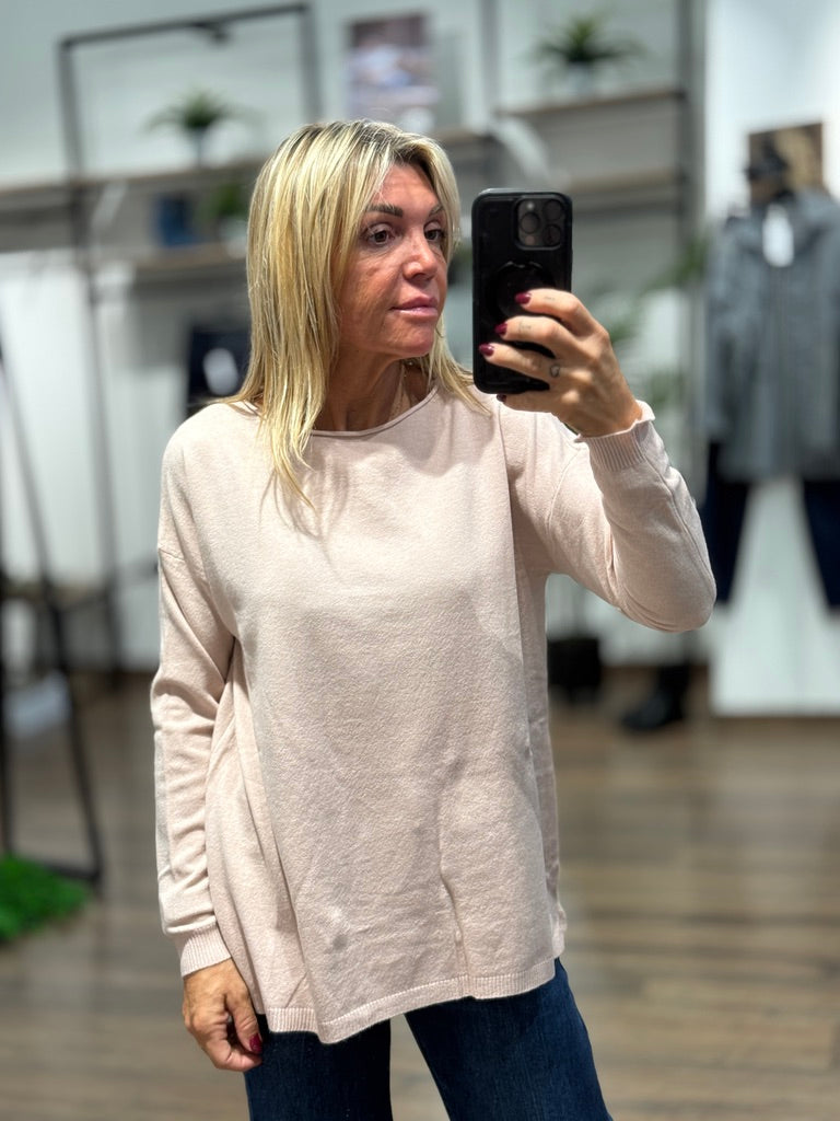 Maglia caldo cotone basica dal taglio morbido