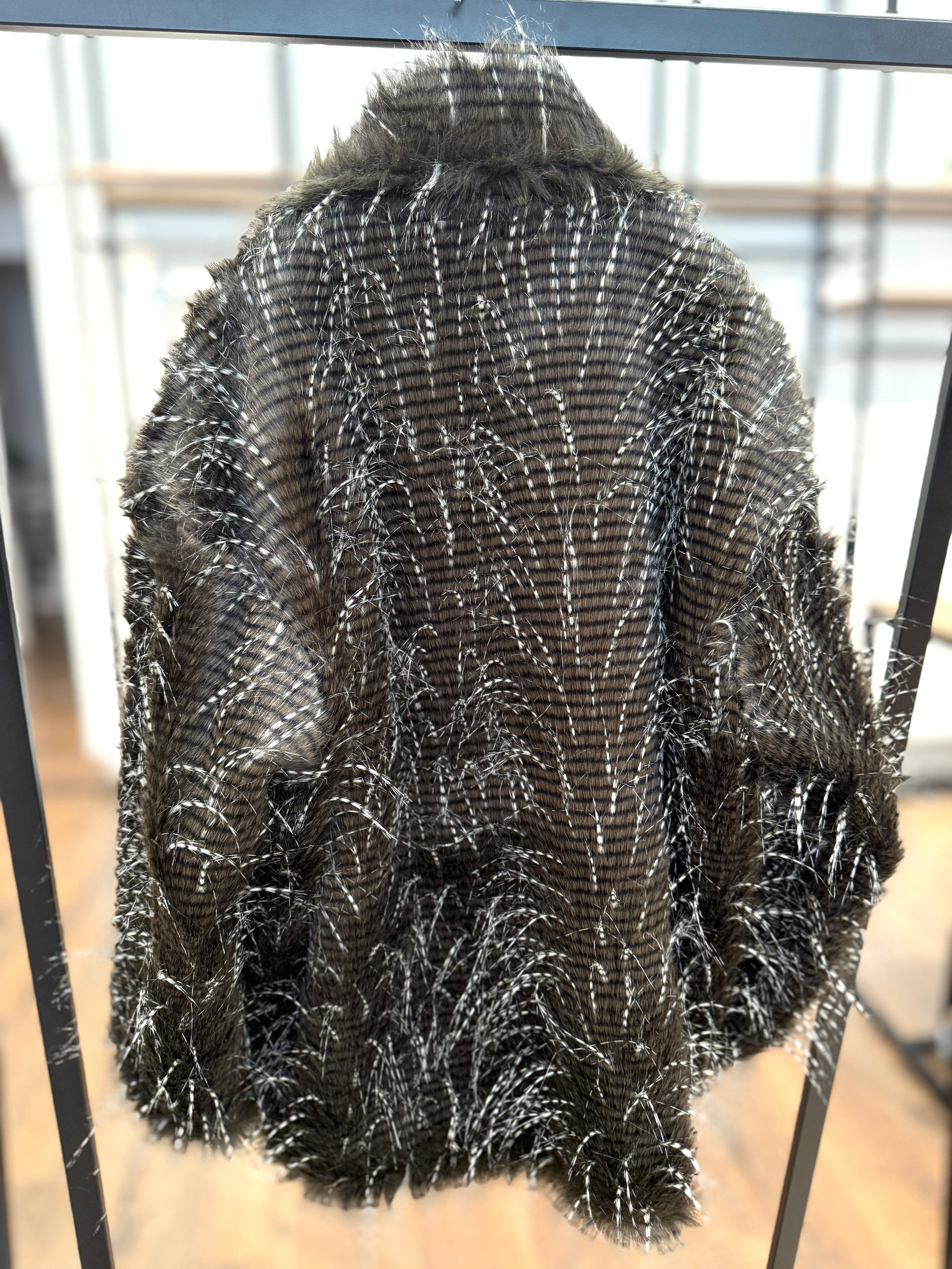 Giacca in ecopelo sfumato