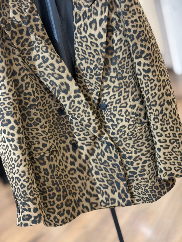 Blazer animalier doppiopetto