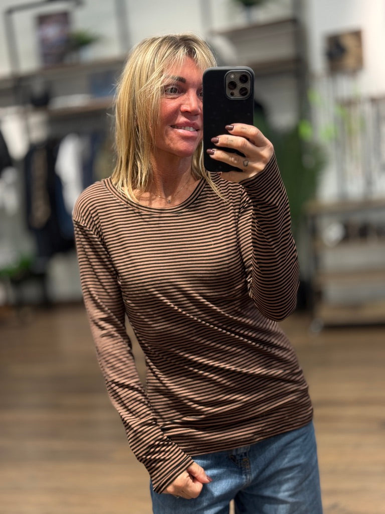 Tshirt manica lunga righe