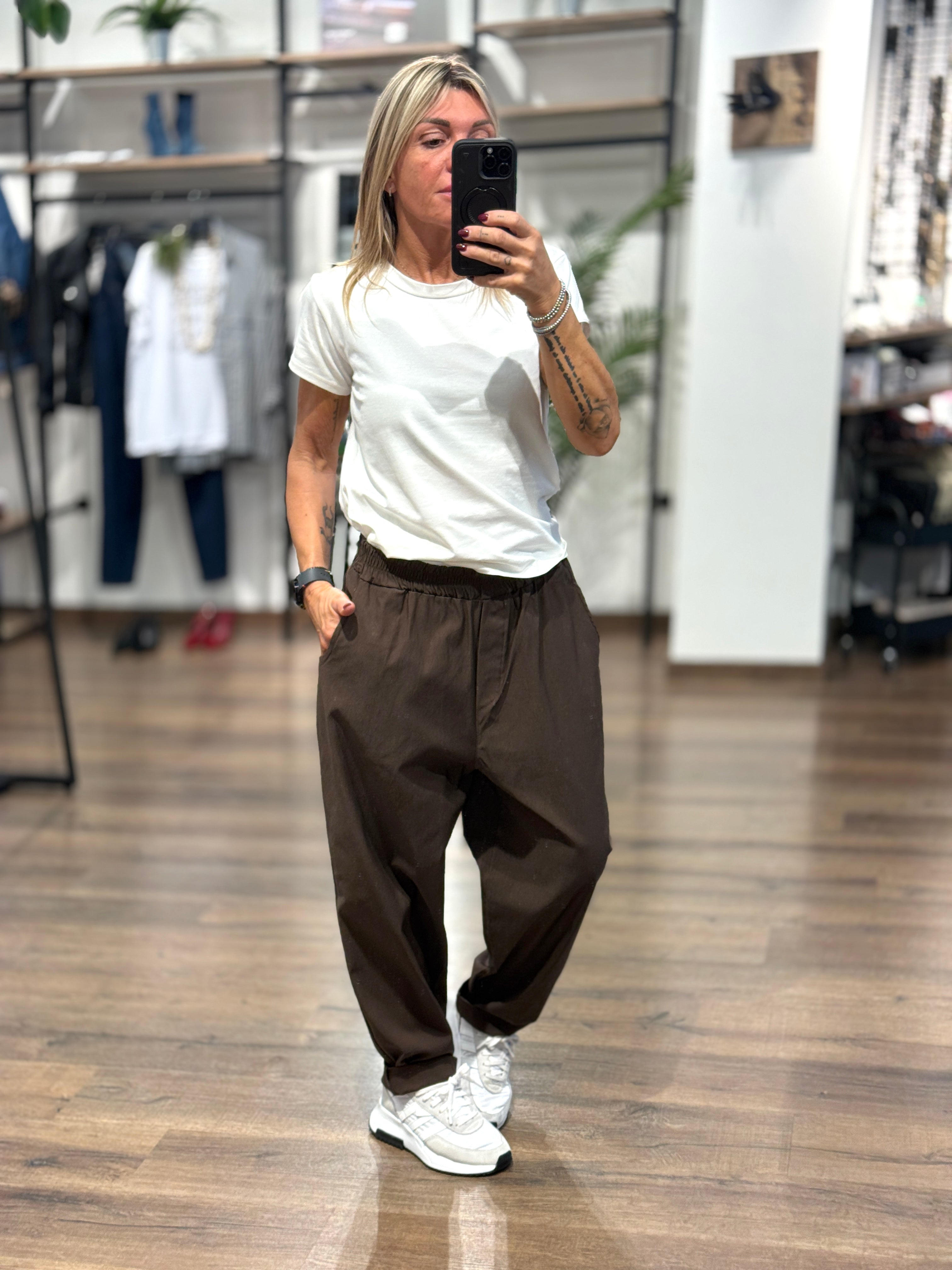 Pantalone con elastico baggie morbido