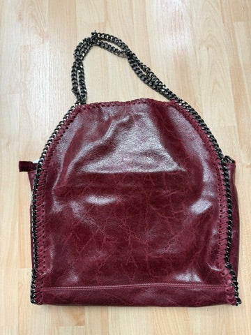 Borsa in pelle con catena