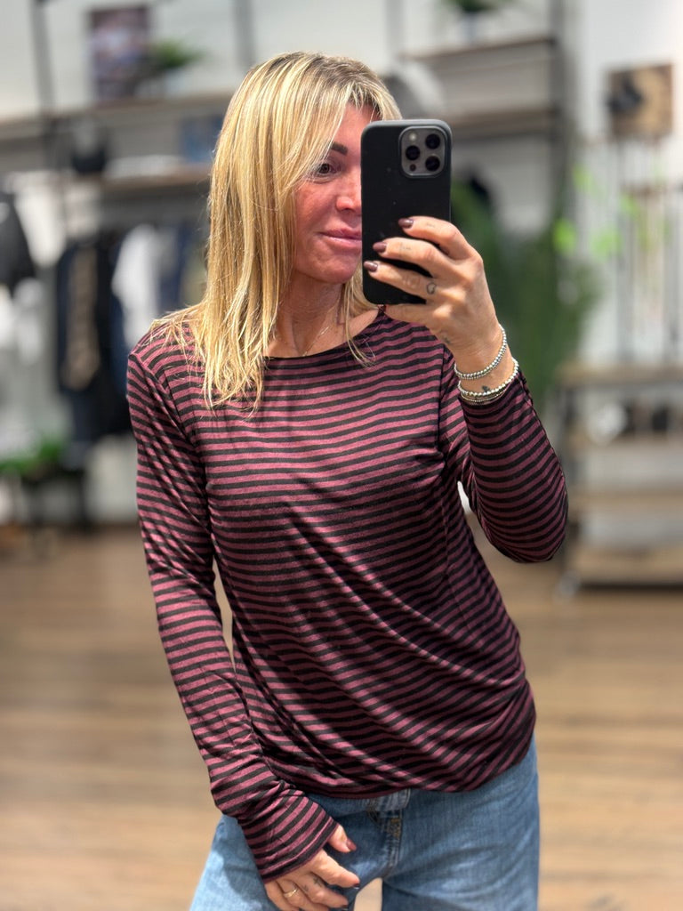 Tshirt manica lunga righe