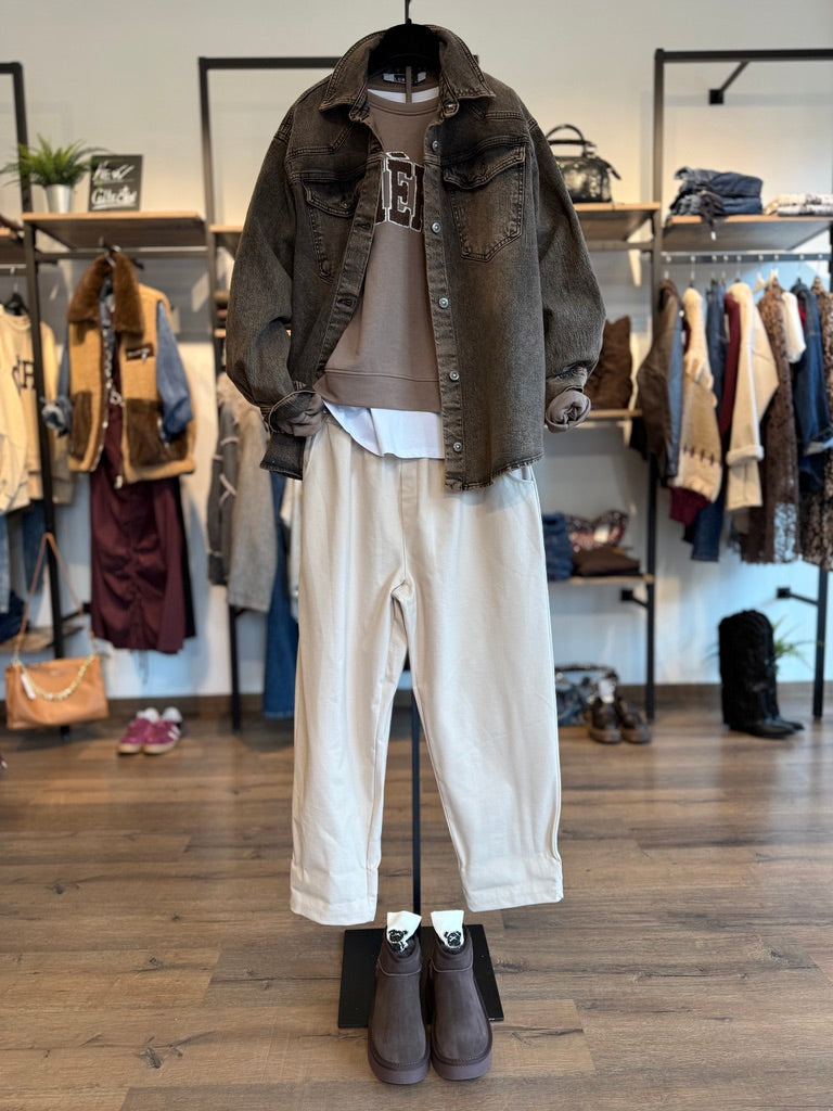 Camicia taglio over in jeans