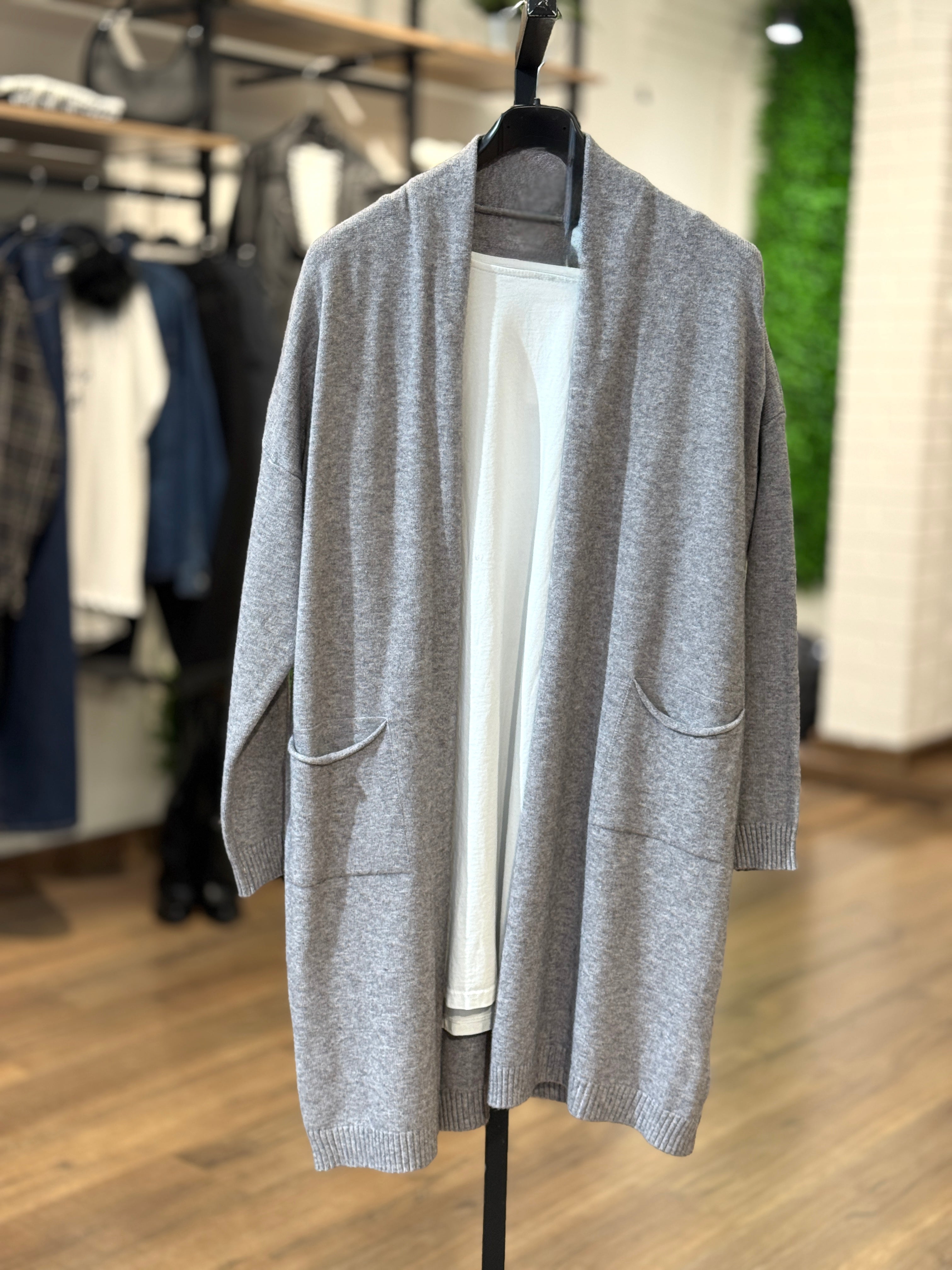 Cardigan lungo con tasche