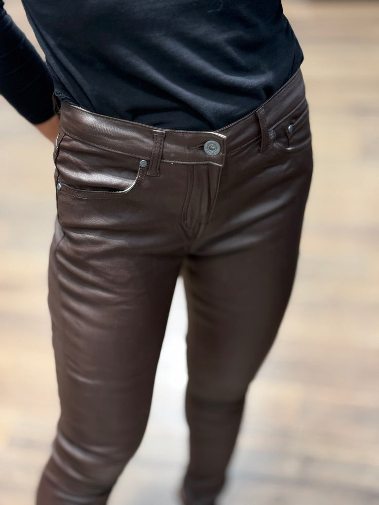 Pntalone Jeggings 5 tasche in ecopelle