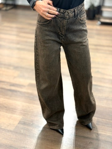 Jeans palazzo slavato