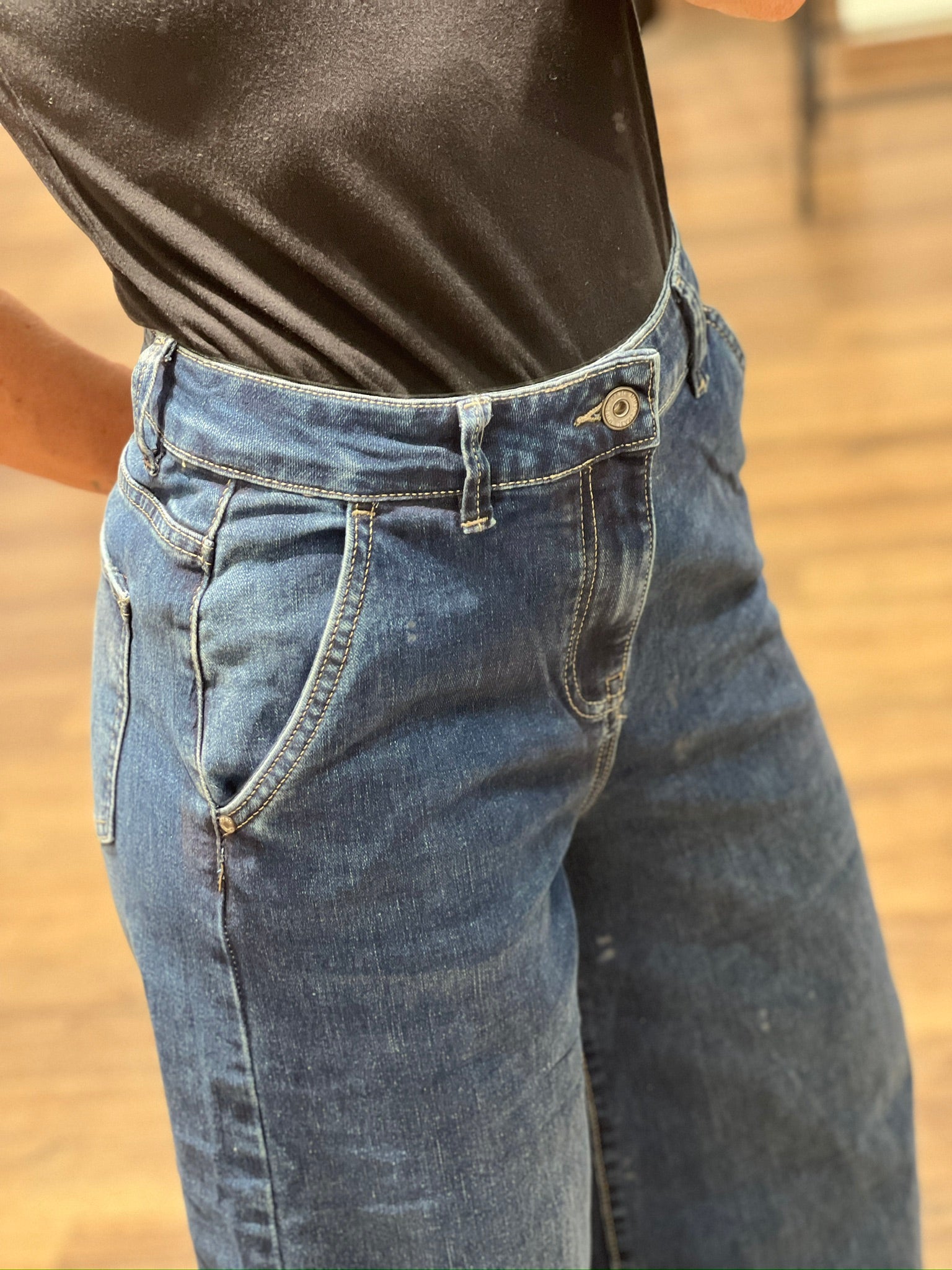 Jeans tasca filo - gamba larga