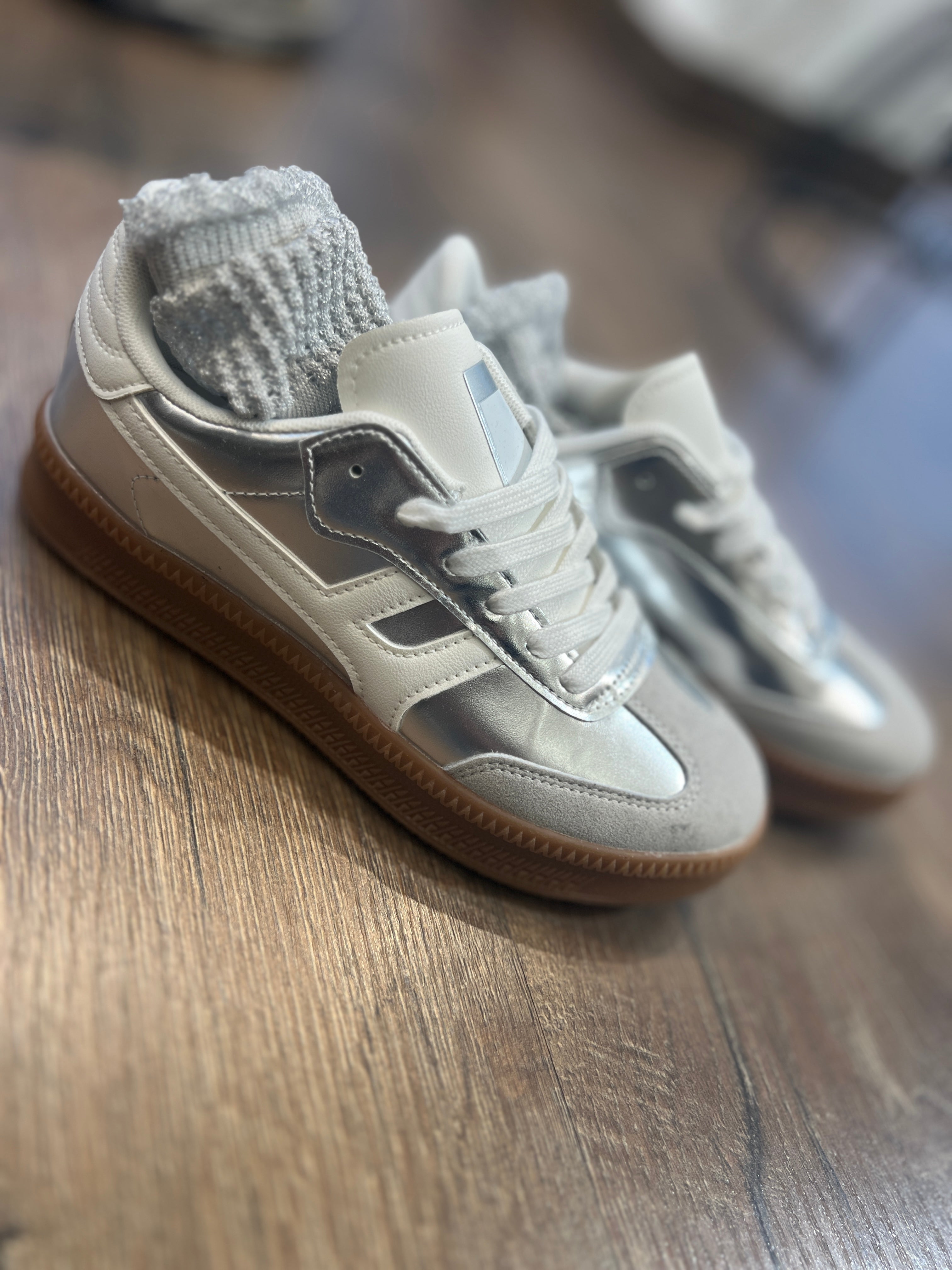 Sneakers inserti argento