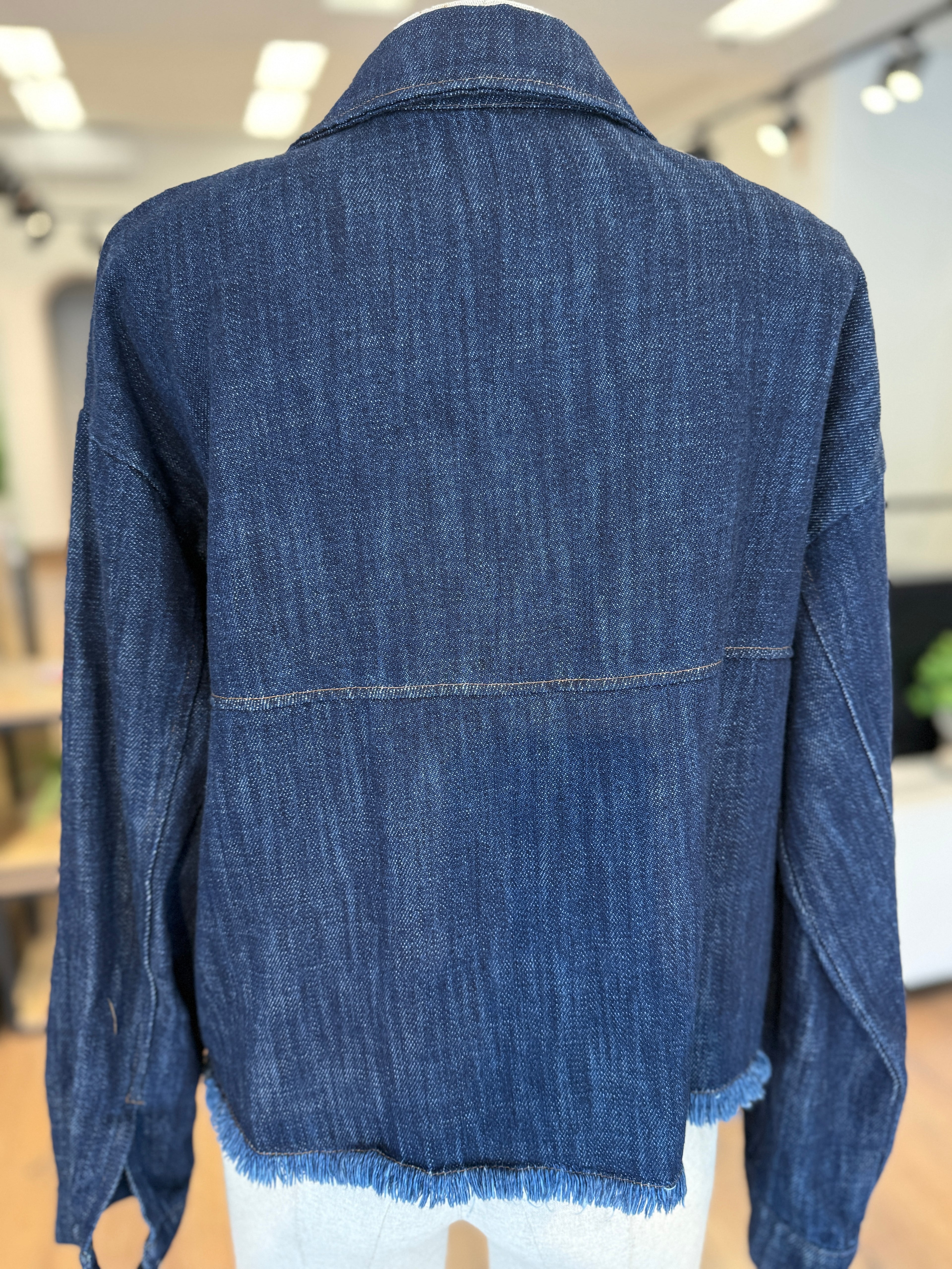 Giacca in Jeans con ricamo